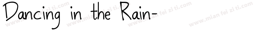 Dancing in the Rain字体转换